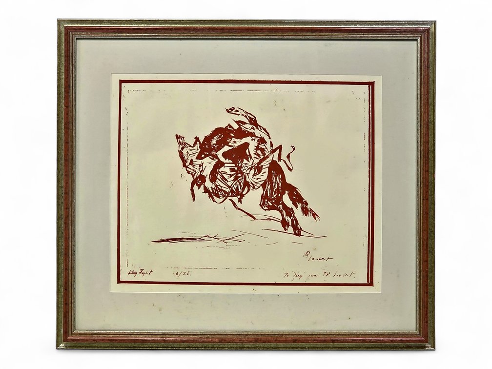 Ted Lambert "Hog Fight" Print