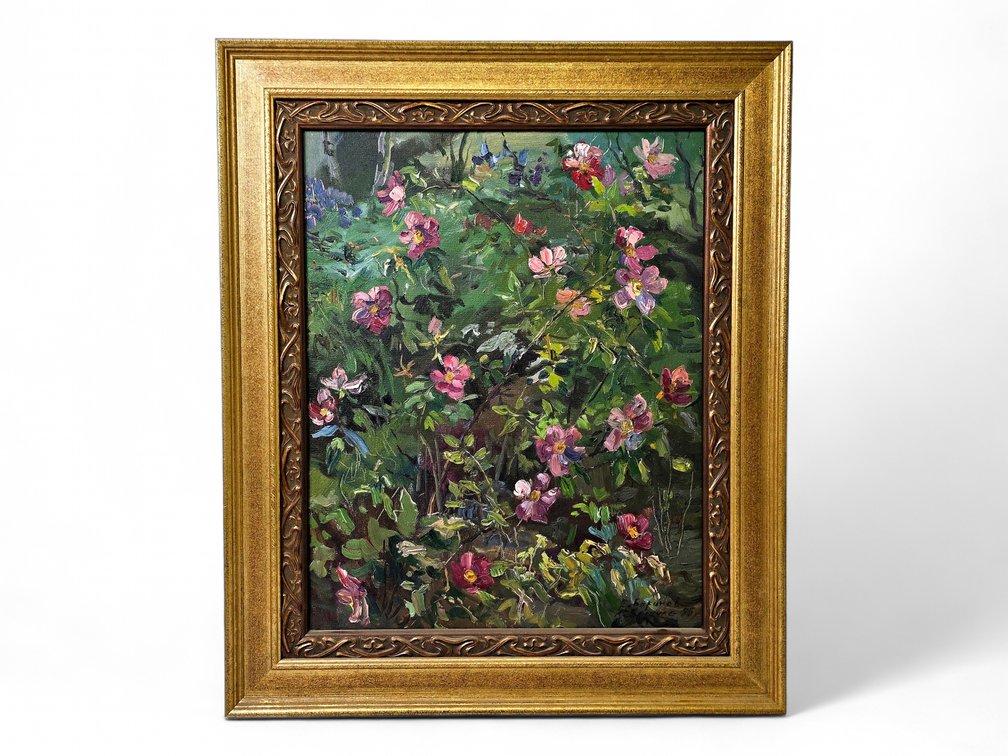 Evgeny Baranov & Lydia Velichko Floral Oil Painting