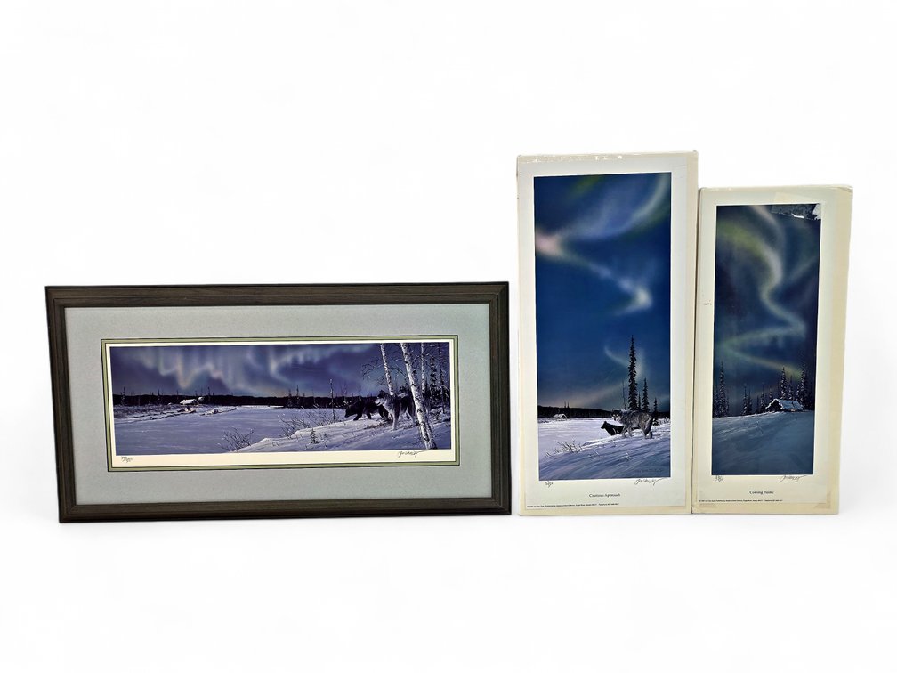 Jon Van Zyle Prints - "In the Silvery Light", "Cautious Approach" & "Coming Home"