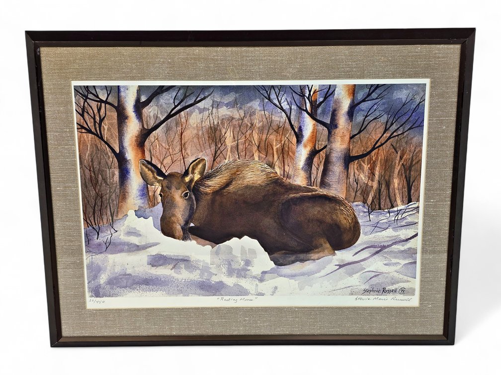 Stephnie Russell "Resting Moose" Print