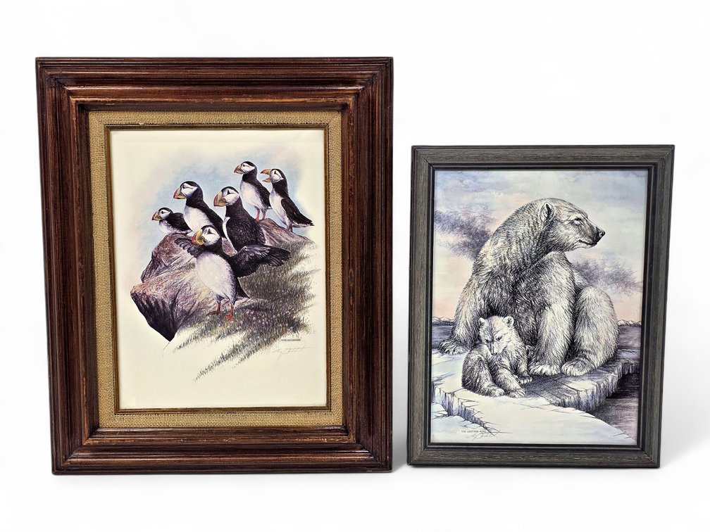 Doug Lindstrand Puffins & Polar Bear Prints