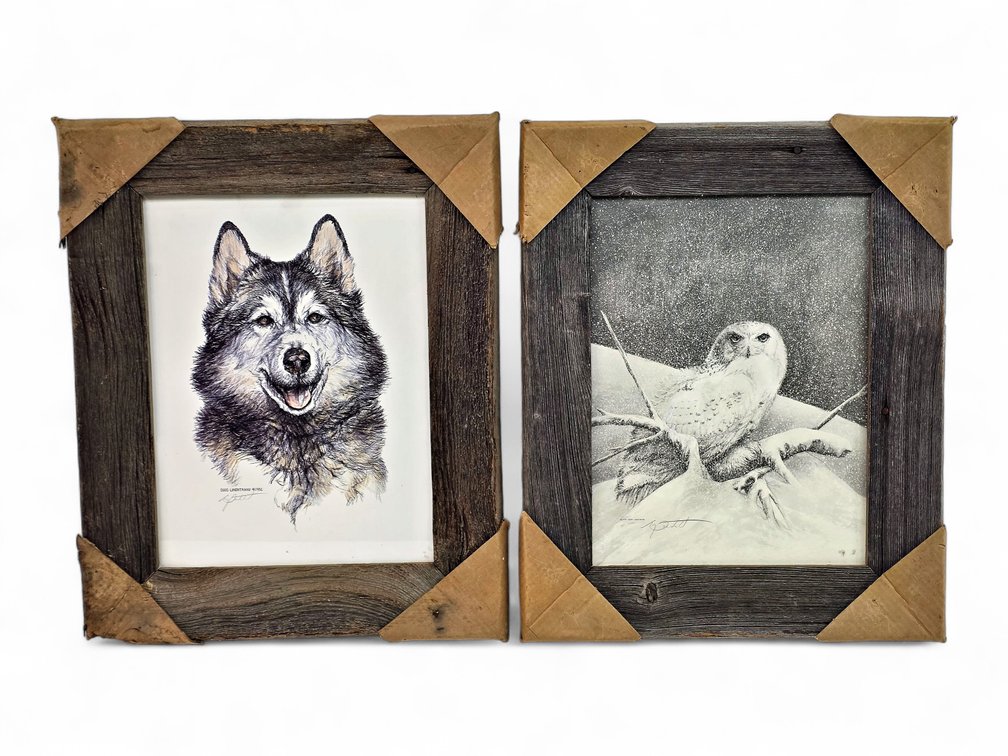 Doug Lindstrand Husky & Snowy Owl Prints