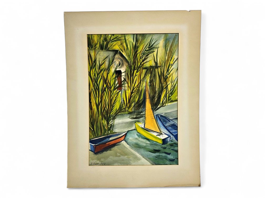 P. Falk Watercolor Painting