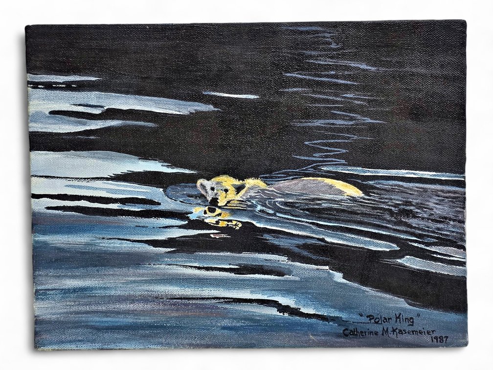 Catherine M. Kasemeier "Polar King" Acrylic Painting