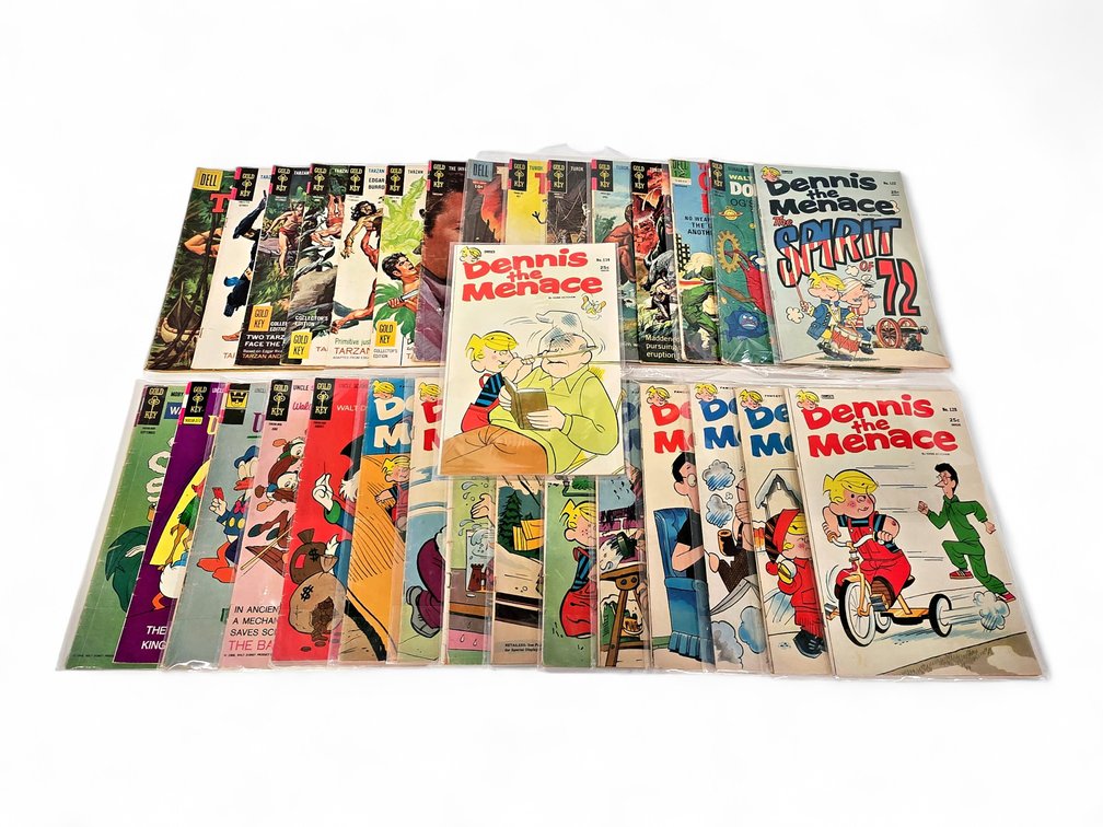 32x Gold Key & Dell Comic Books - Tarzan, Dennis the Menace, Turok & More