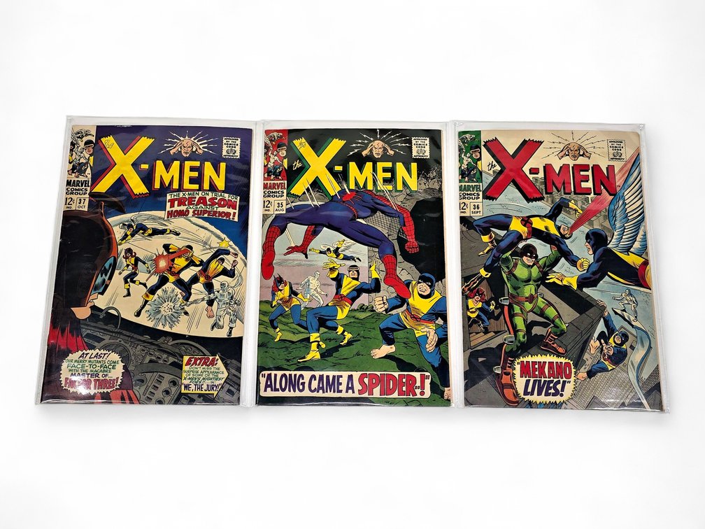 Marvel X-Men #35, 36 & 37 - "Along Came a Spider!", "Mekano Lives!" & More Comic Books
