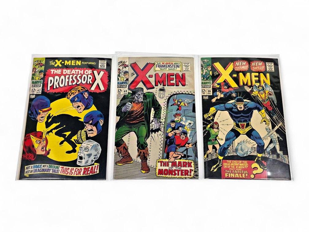 Marvel X-Men Comics #39, 40 & 42 - "The Death of Professor X", "The Mark of the Monster!" & More
