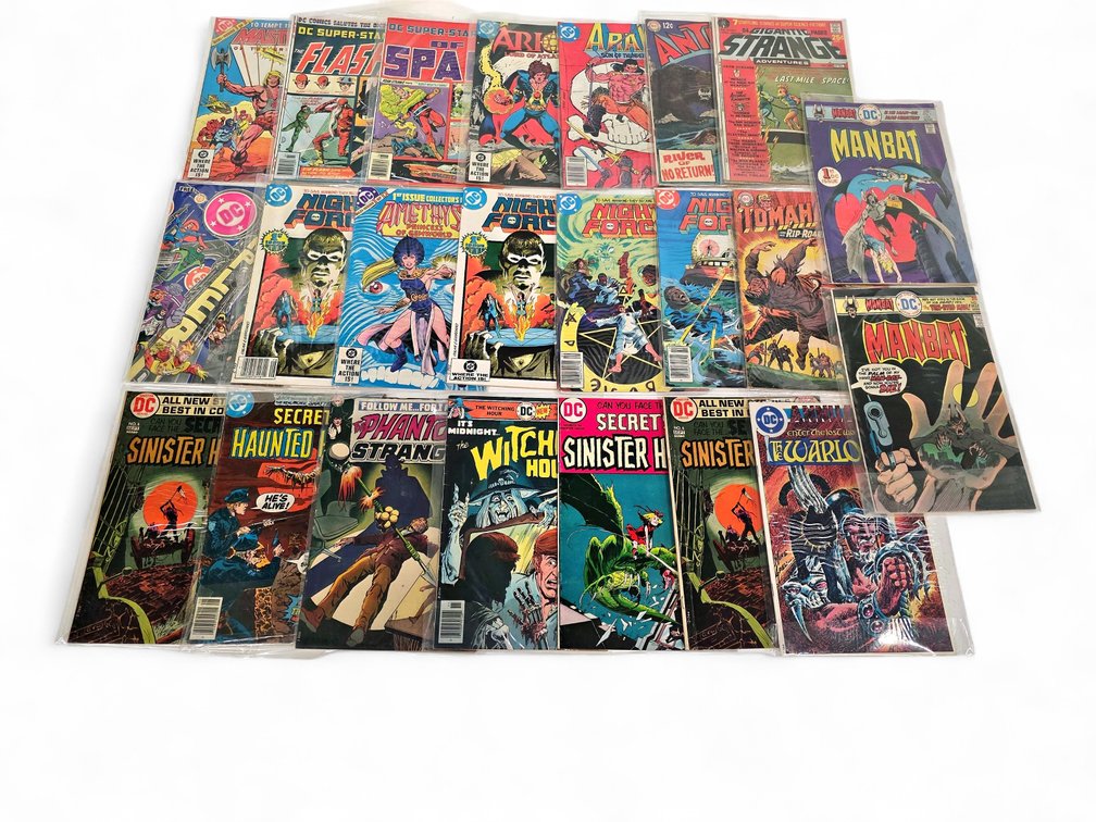 23x DC Comic Books - Man-Bat, Arion, Warlord, Anthro, Arak & More