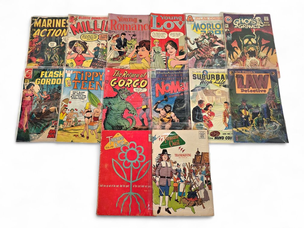 14x Vintage Comics - Law Detective, Suburban High Life, Morlock 2001 & More