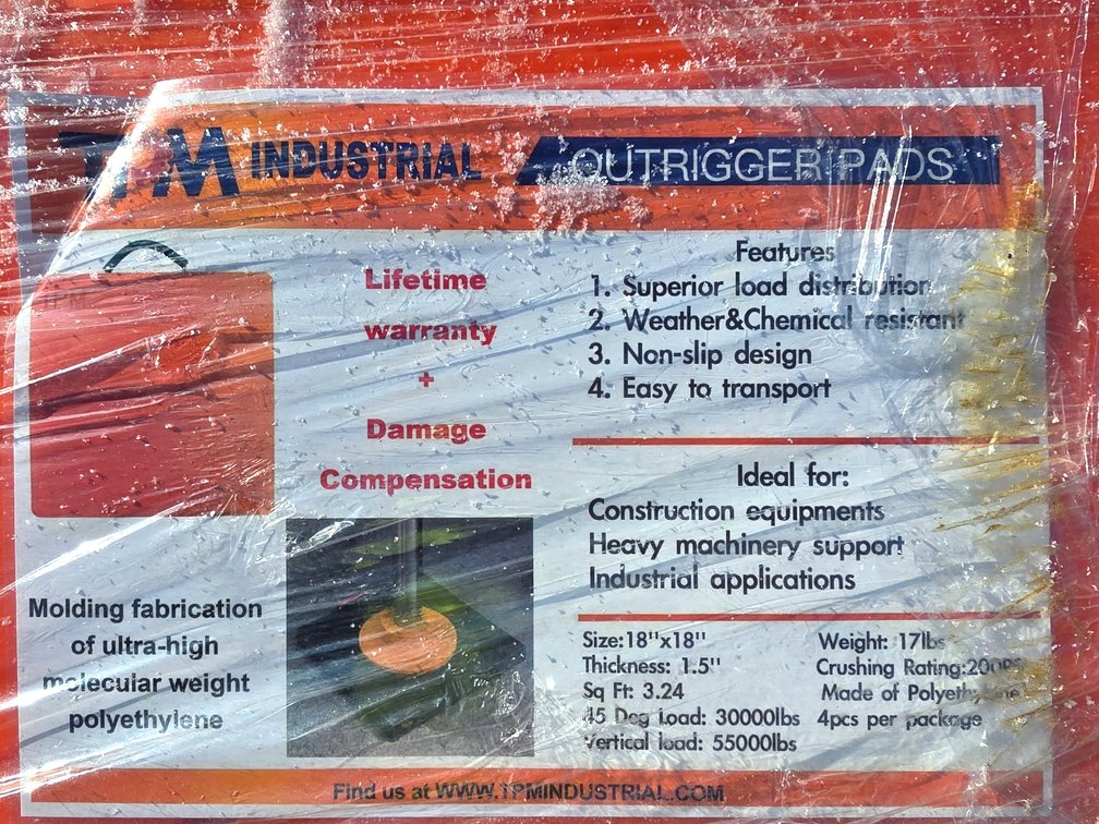 Outrigger Pads - TPM Industrial - TPM18X18C