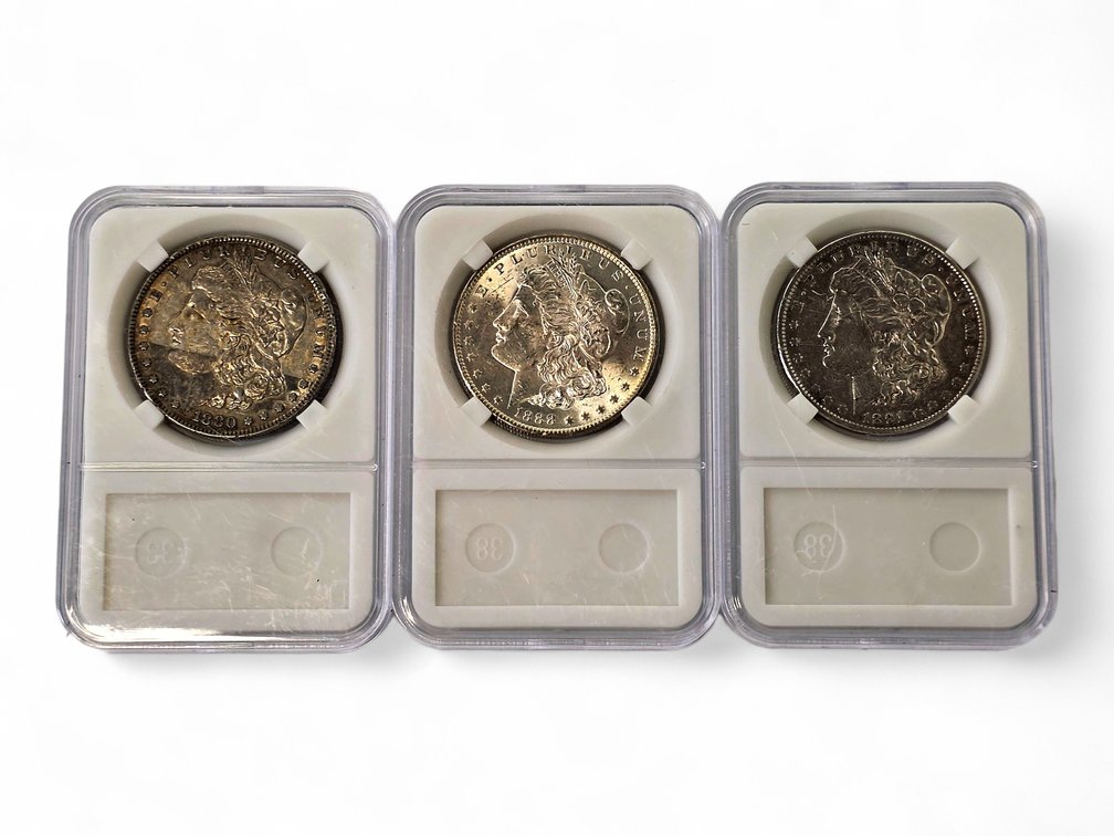 1880, 1888-O & 1891 Morgan Silver Dollars
