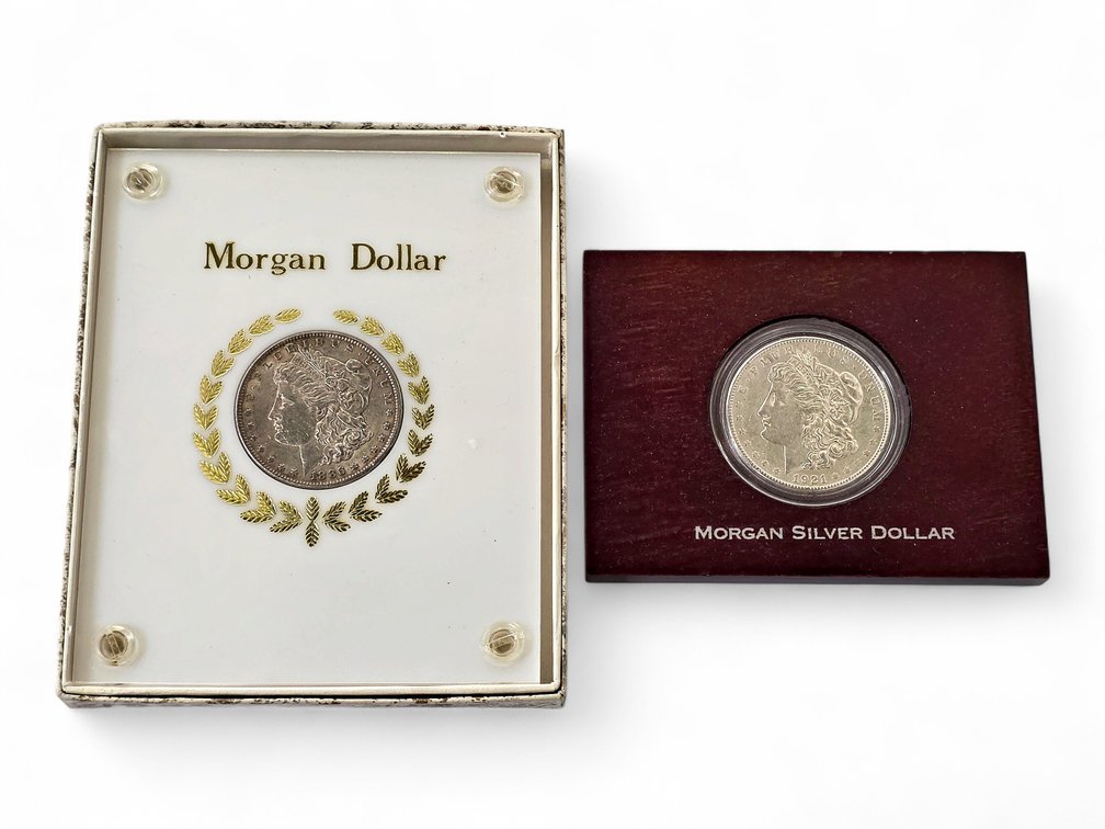1886 & 1921-S Morgan Silver Dollar
