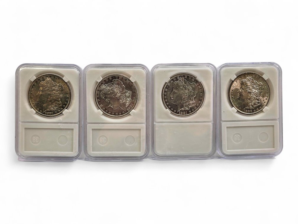 1881-O (3x) & 1888-O Morgan Silver Dollars