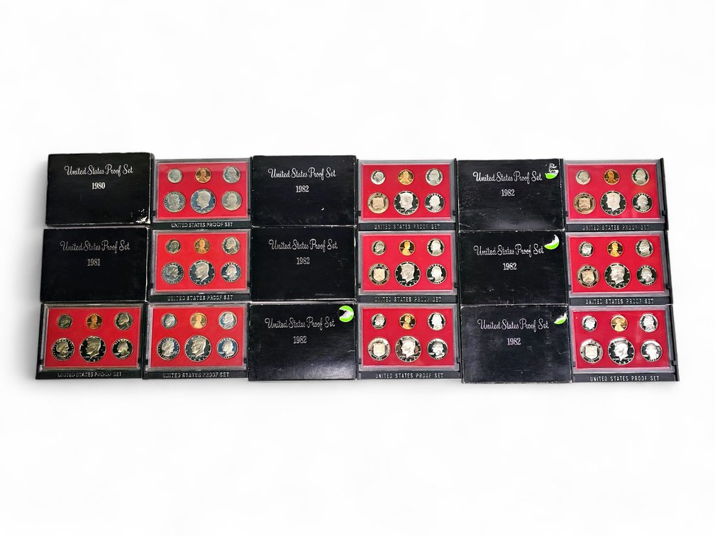 10x United States Proof Sets 1980-1982
