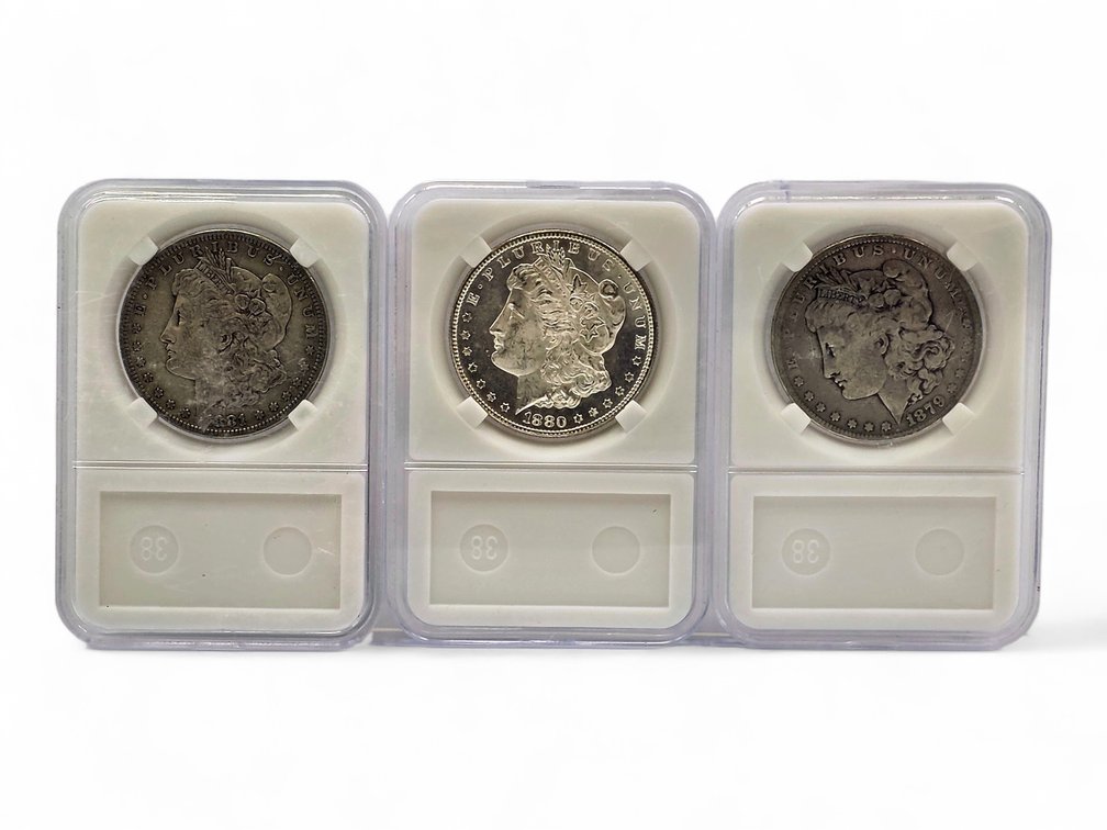 1879-S, 1880-S & 1881-S Morgan Silver Dollars