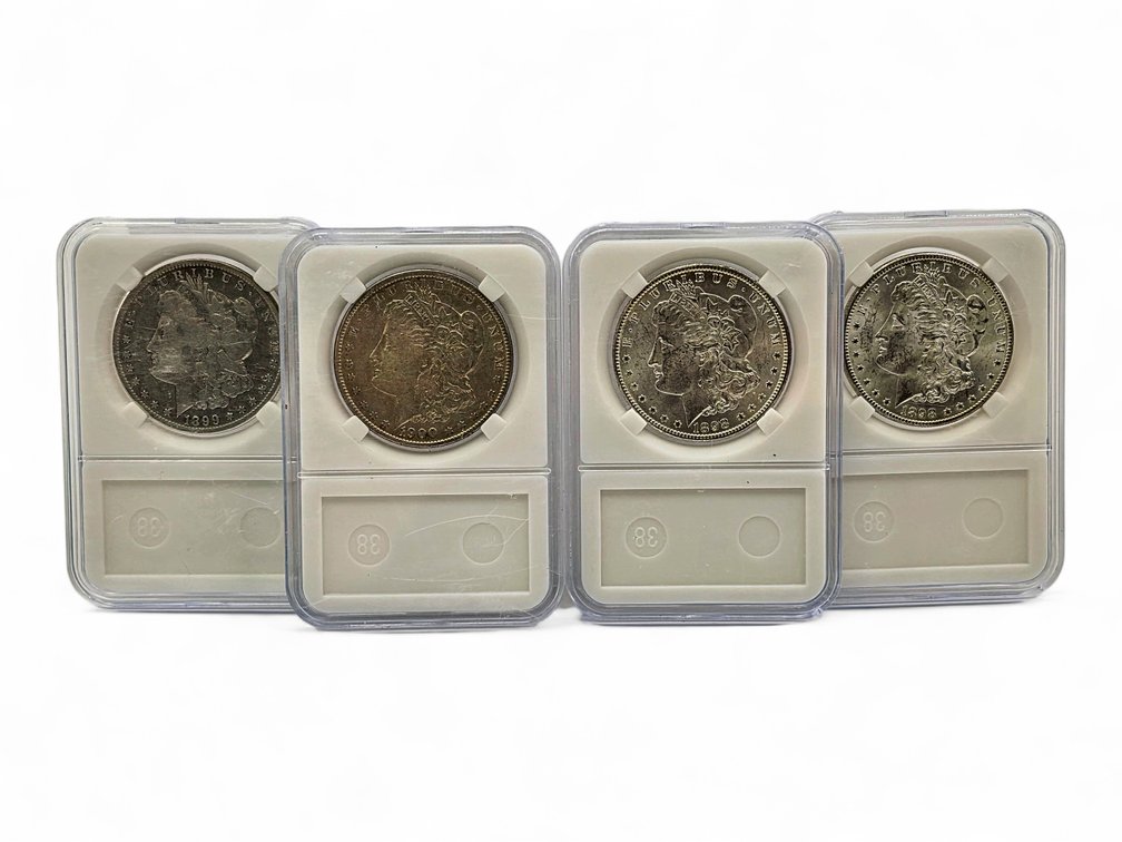 1898-O (2x), 1899-O & 1900-O Morgan Silver Dollars