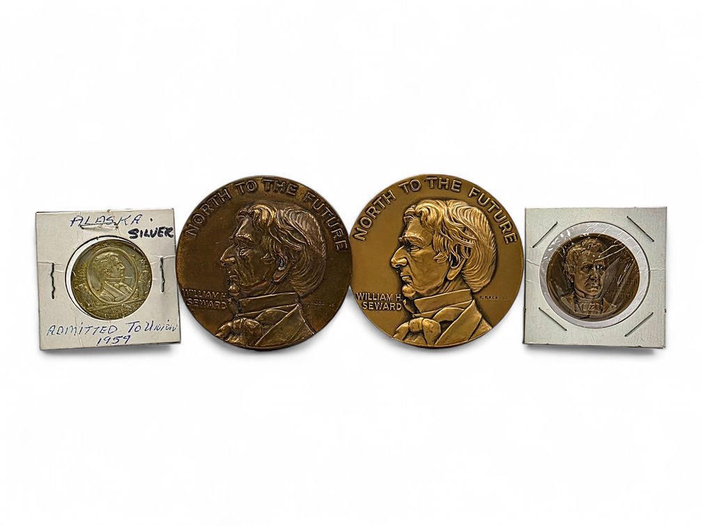 .925 1ozt Fine Silver & Bronze Alaska Commemorative Medallions