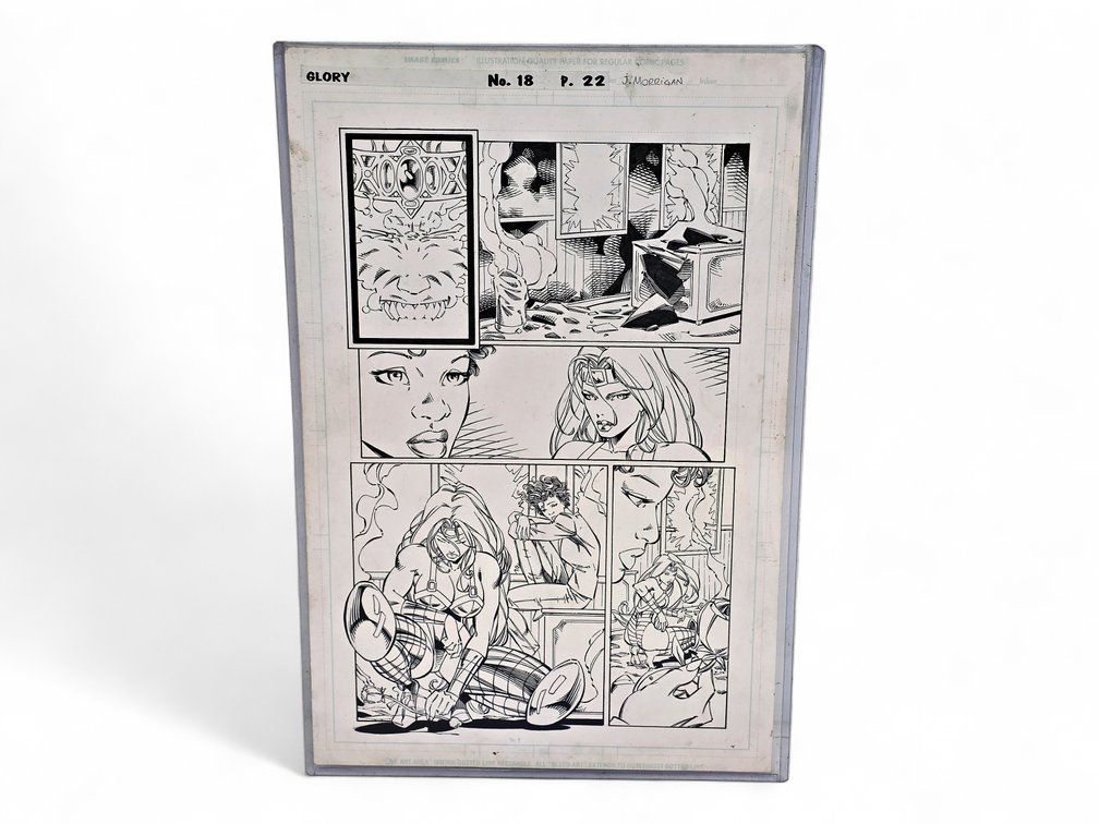 Glory #18 Comic Book Production Page
