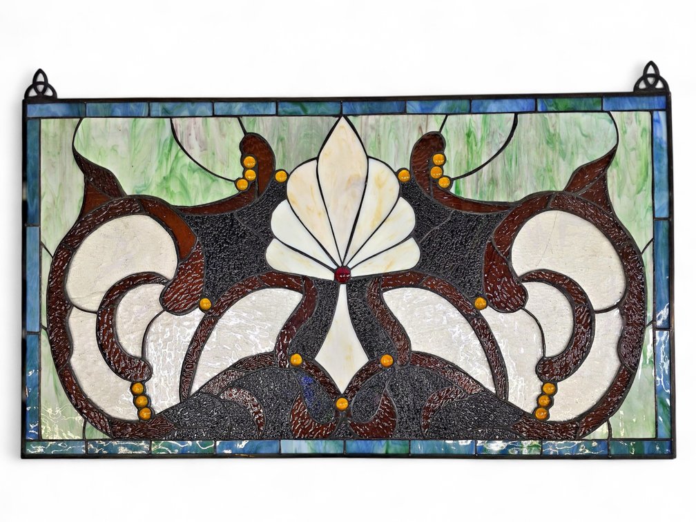 Art Nouveau Stained Glass Panel