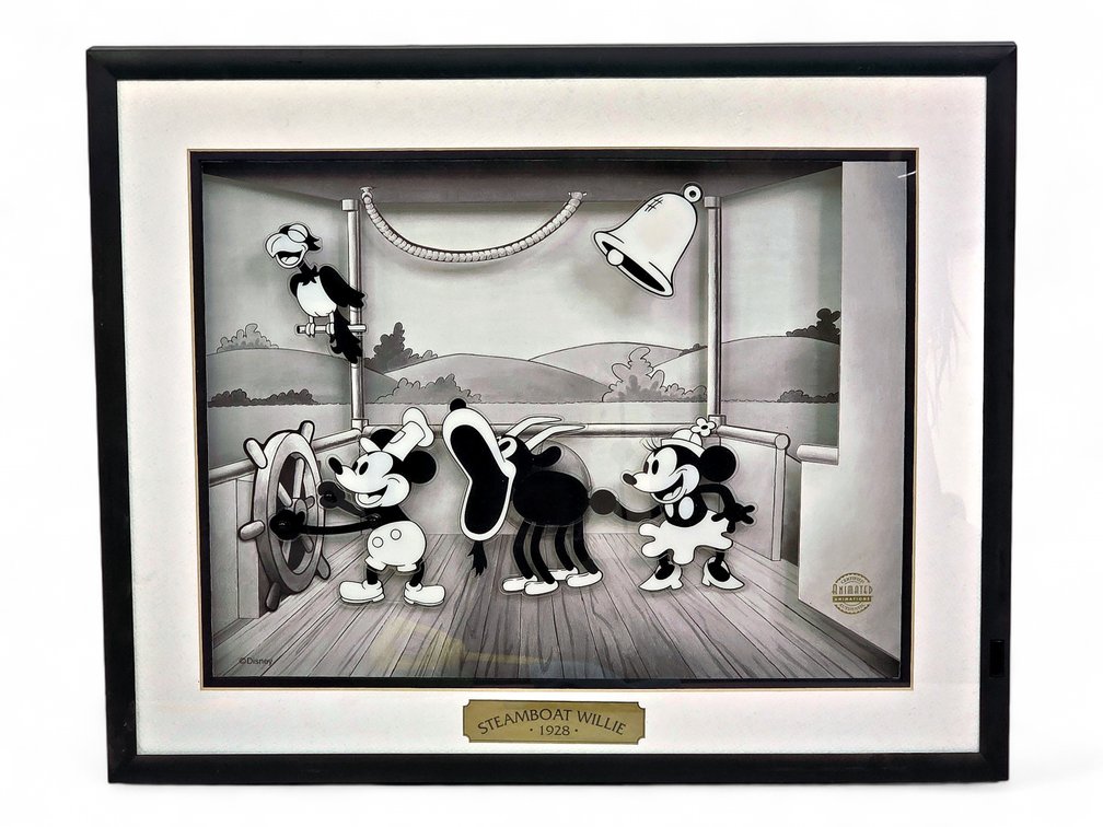 Animated Animations 3-D "Steamboat Willie" Lithograph