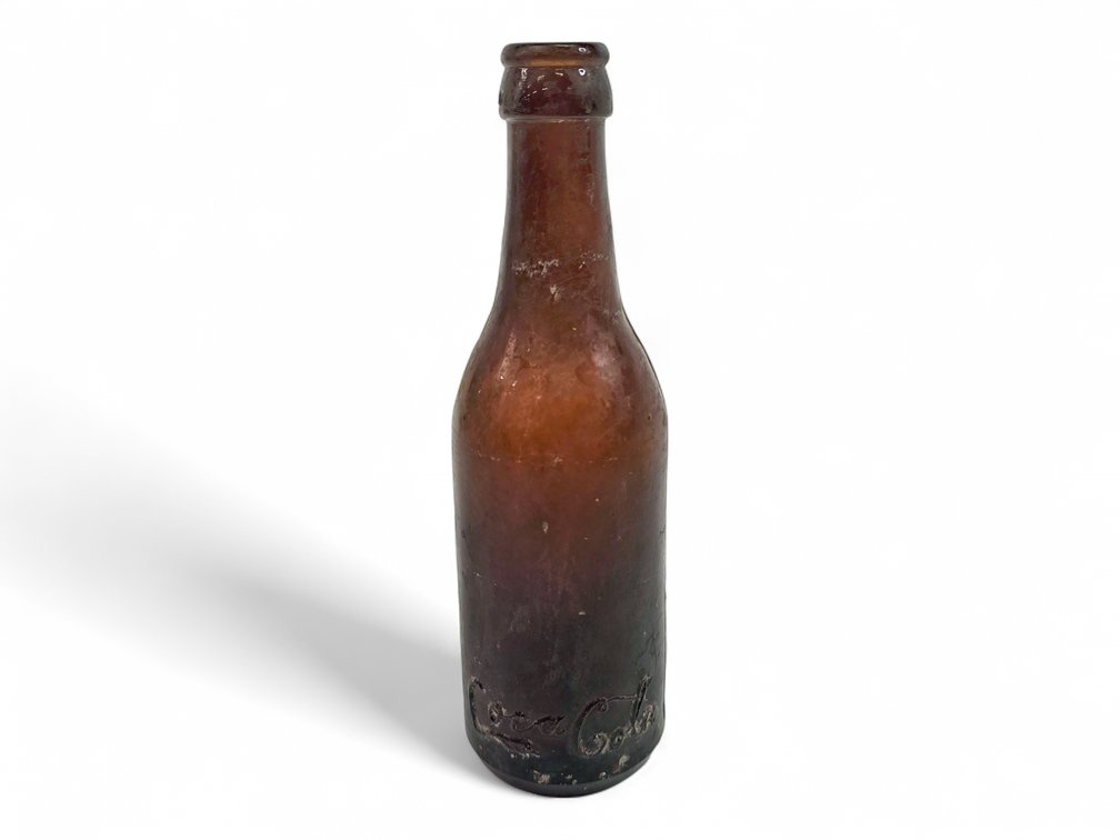 Early 20th Century Straight-Sided Amber Coca-Cola Bottle