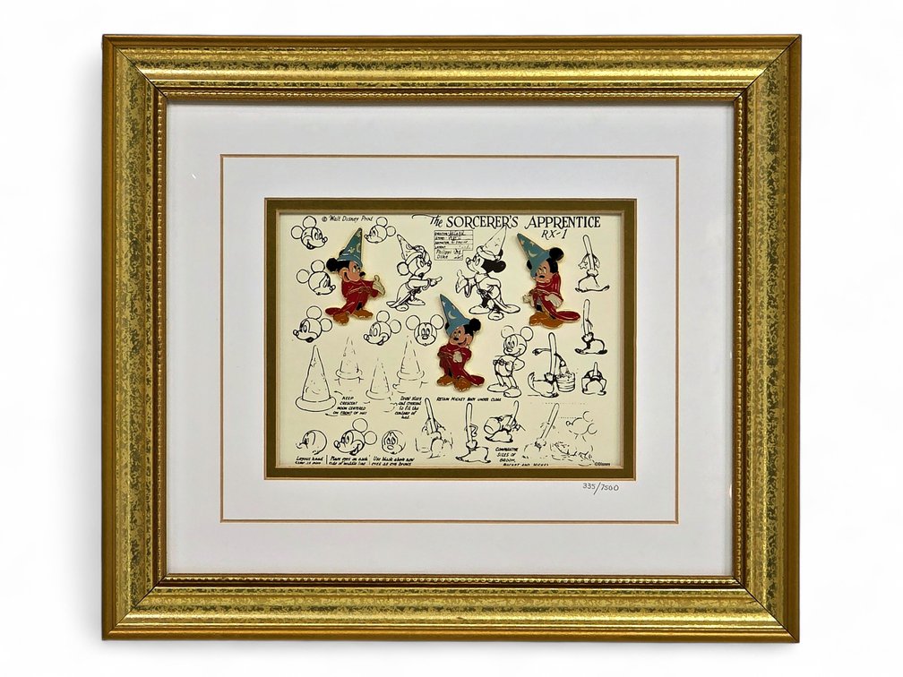 Disney's "Sorcerer Apprentice Sketch's" [sic] Limited Edition Framed Pin Set