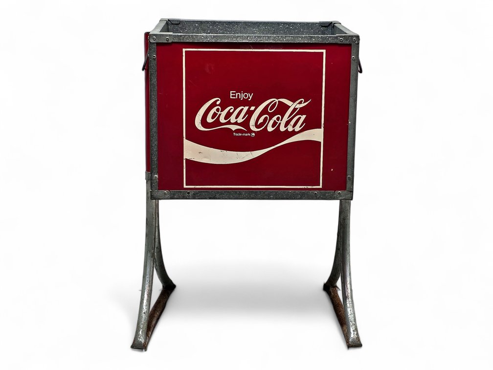Coca-Cola Metal Cooler Storage Bin