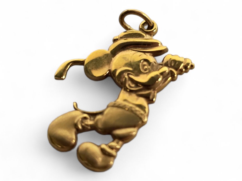 14k Yellow Gold Mickey Mouse Golfer Charm
