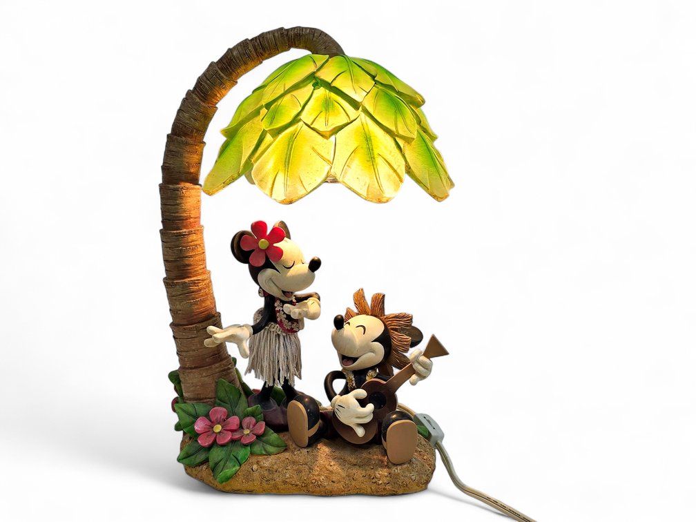 Mickey & Minnie Mouse Hawaiian Palm Tree Lamp