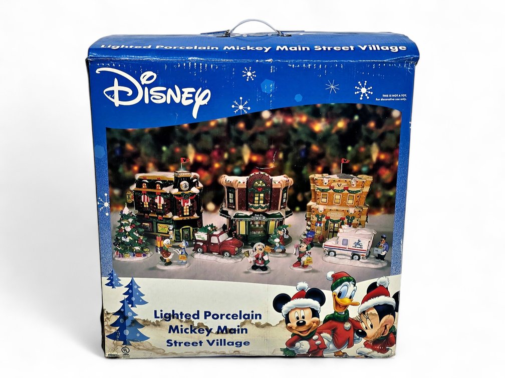 Disney Lighted Porcelain Village Set
