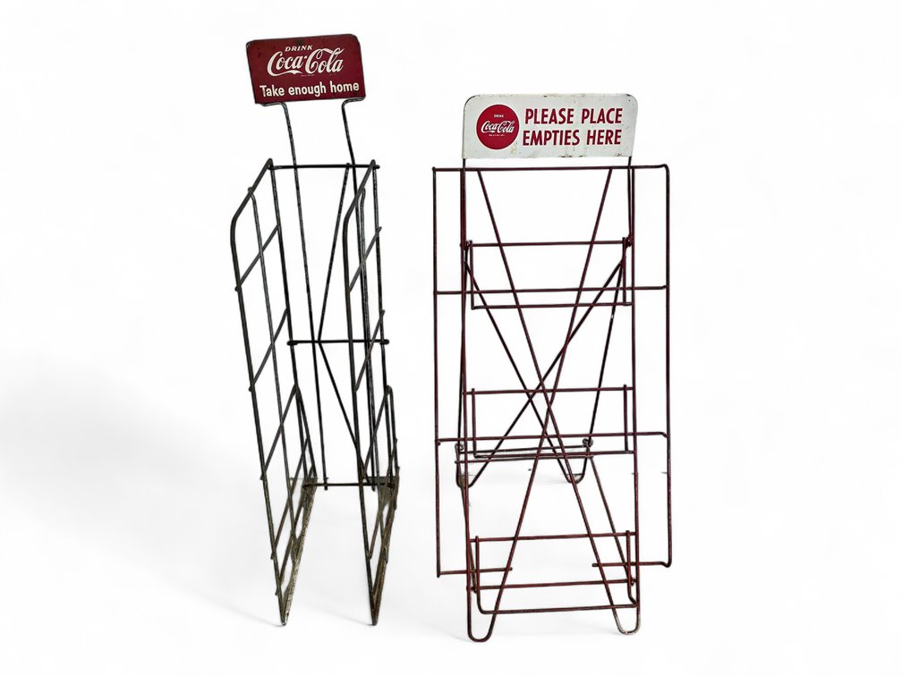 Coca-Cola "Take Enough Home" & "Empties Here" Wire Racks