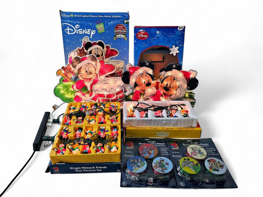 Mickey Mouse & Friends String Lights, Lighted Sculptures, Tree Plaques & More