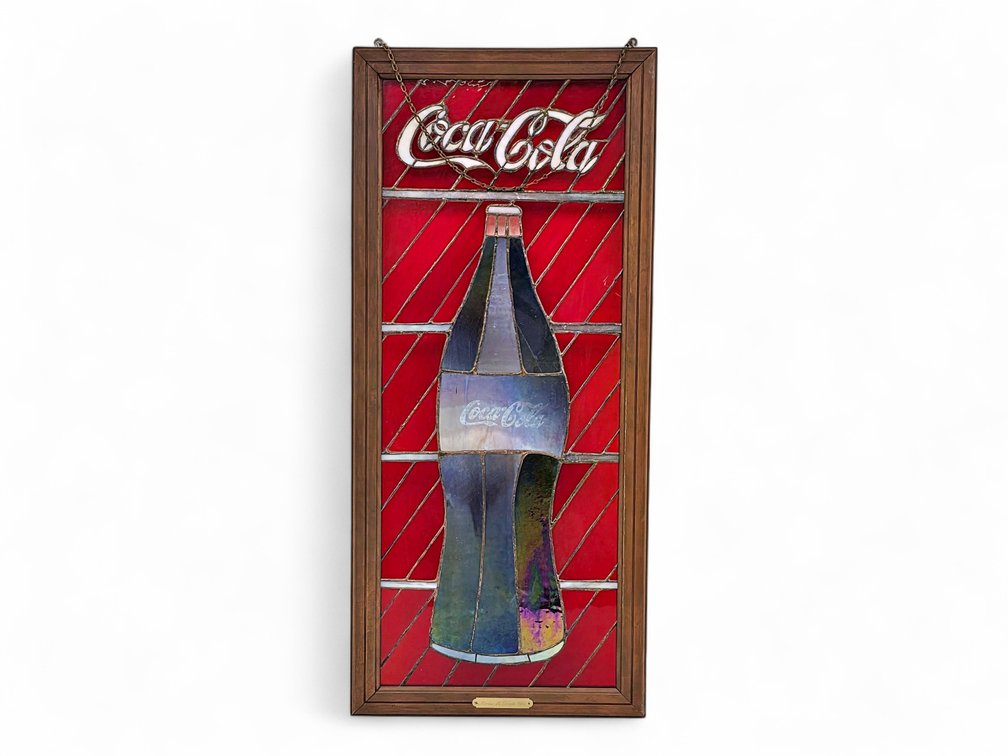 Marcus A. Tingle Coca-Cola Stained Glass Wall Panel