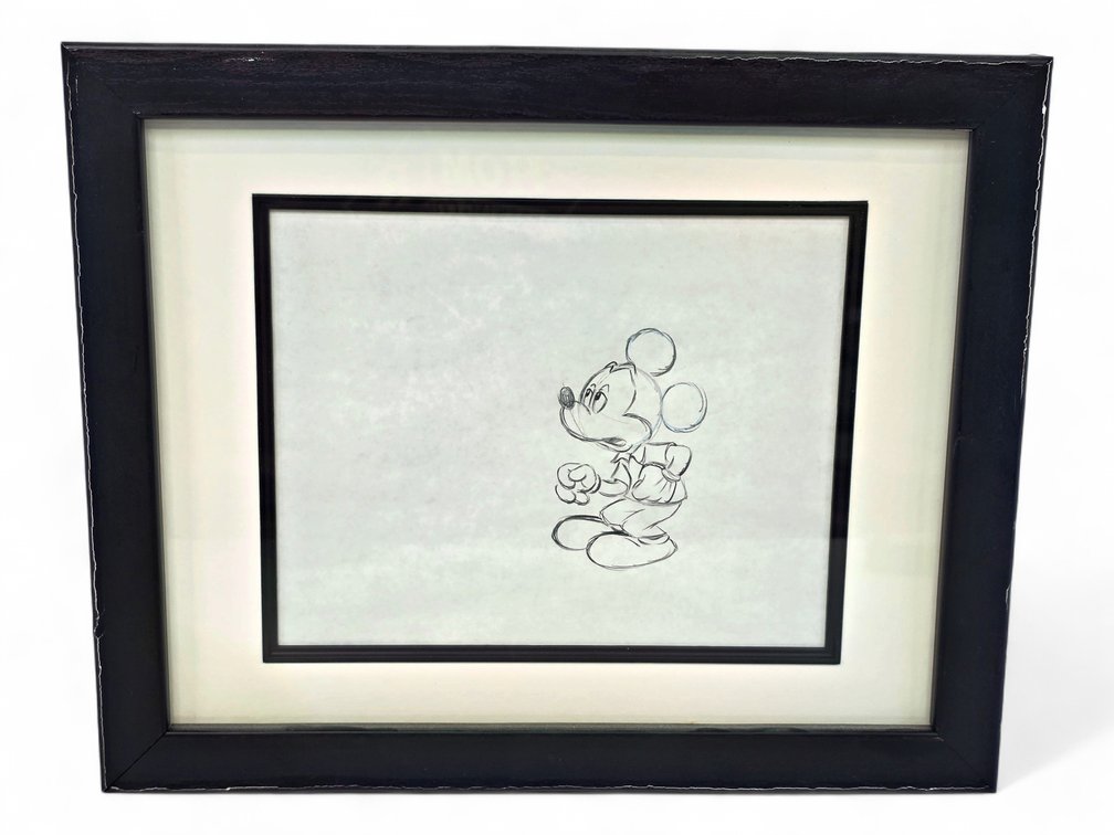 Original Hand-Drawn Mickey Mouse Carbon Pencil Artwork