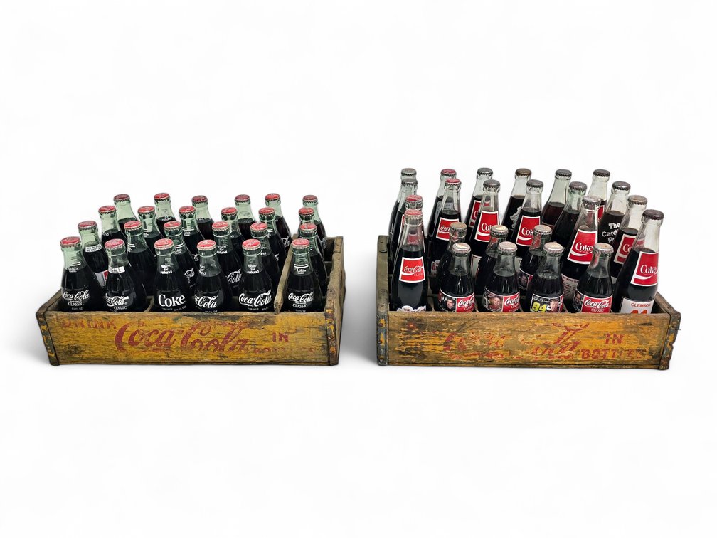 48x Commemorative & More Coca-Cola Bottles w/ Crates