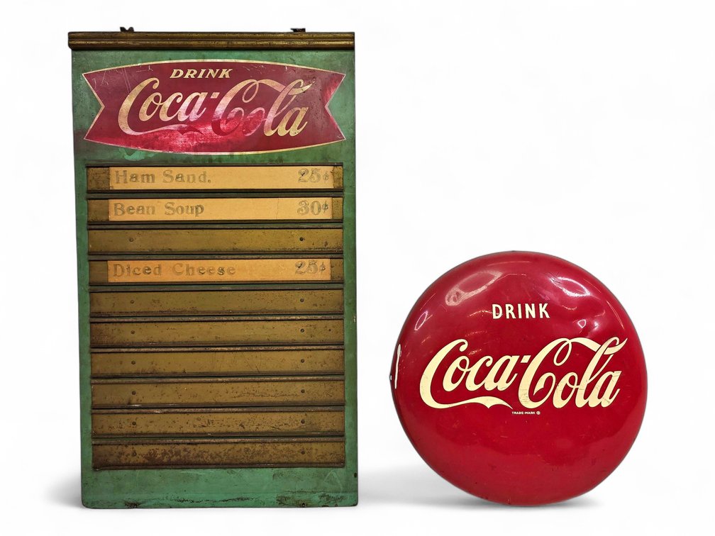 Coca-Cola Menu Board & Button Sign