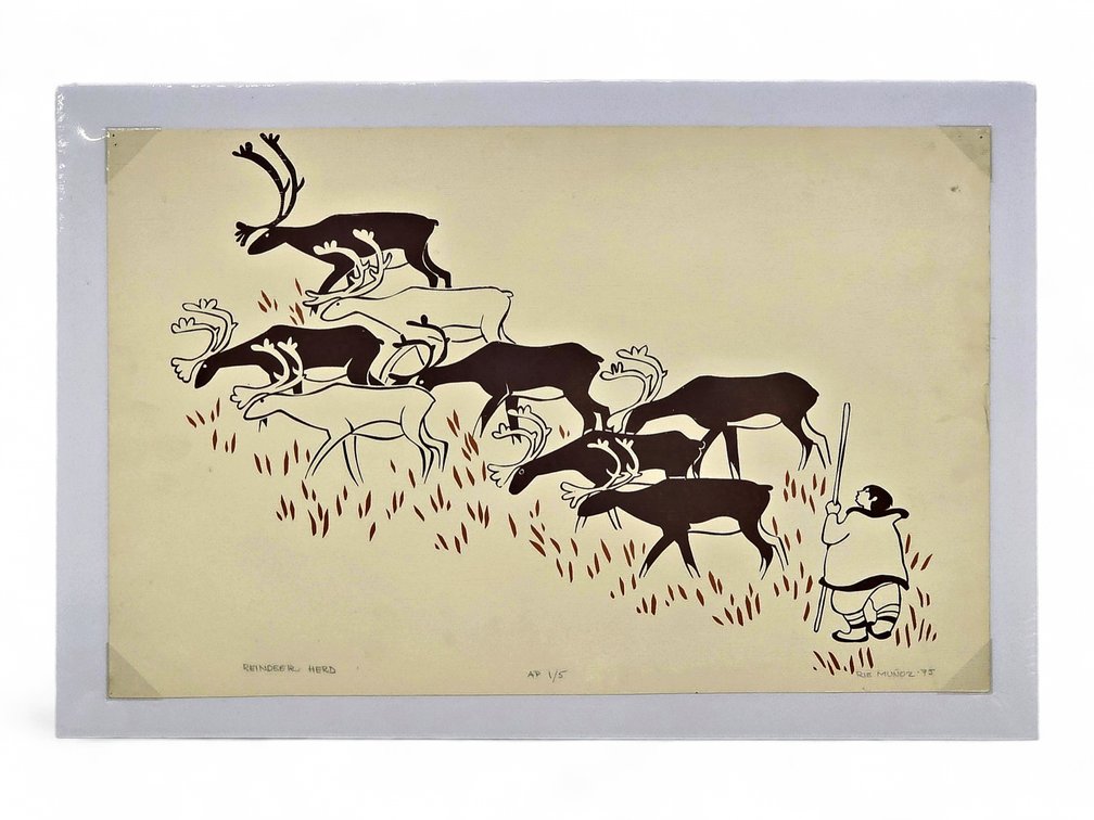 Rie Muñoz "Reindeer Herd" Artist Proof c.1975