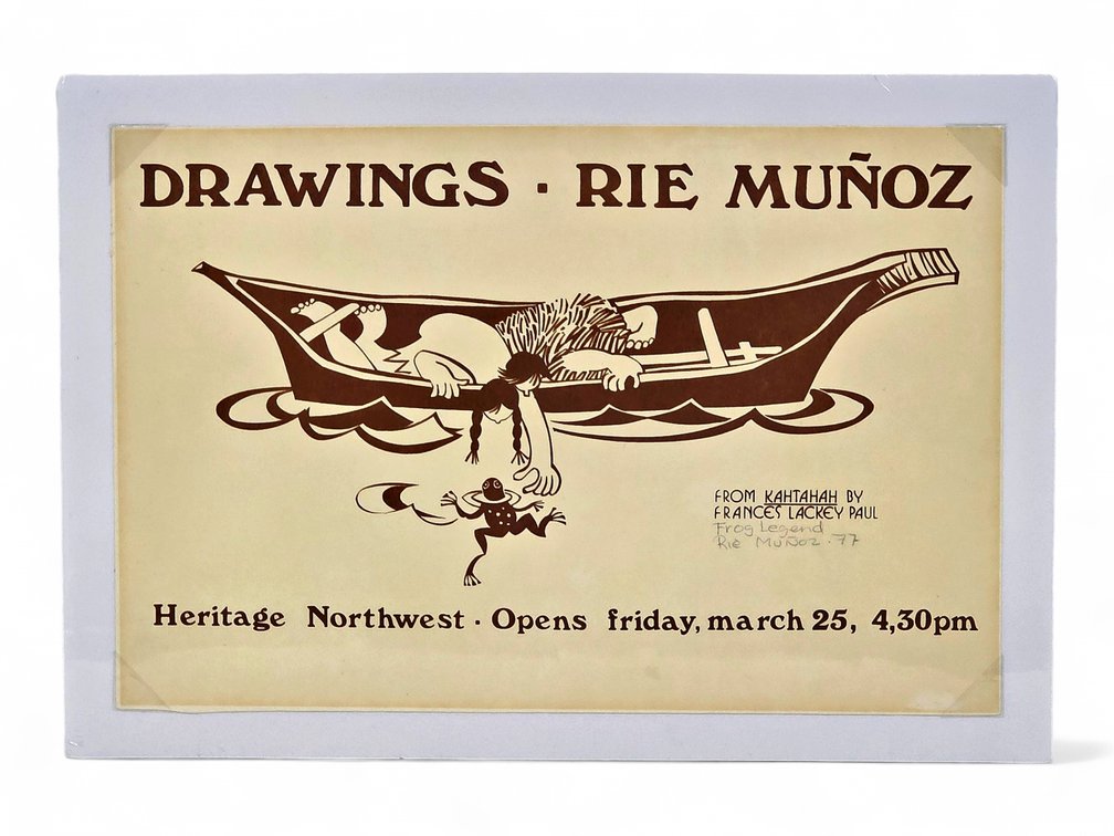 Rie Muñoz "Drawings" Poster w/ "Frog Legend" Poster c.1977