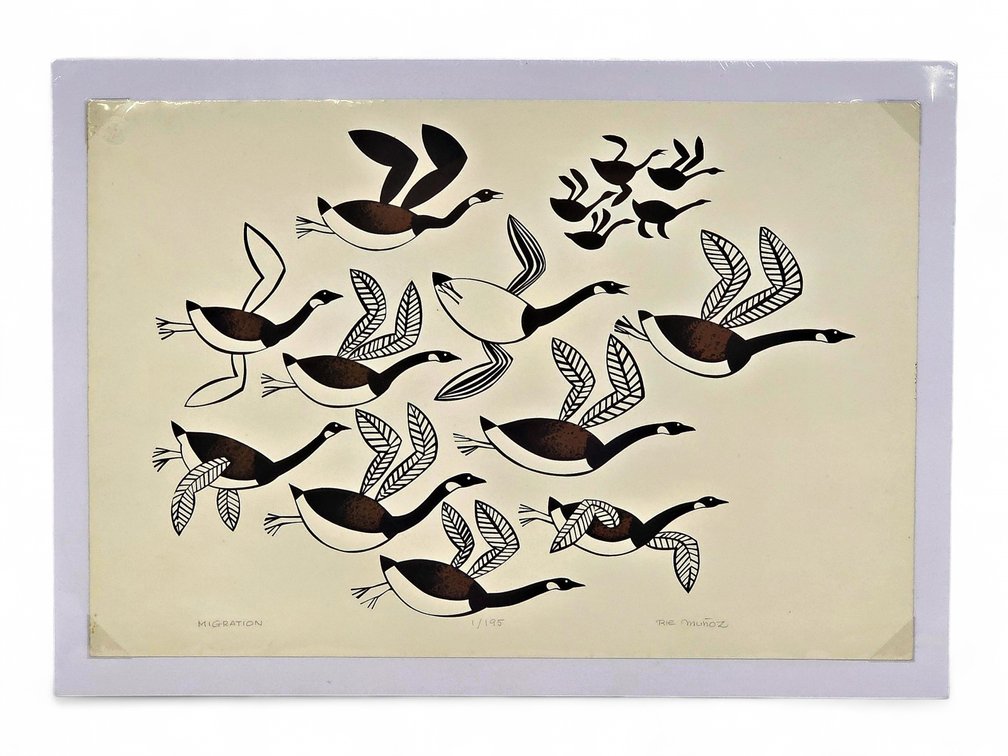 Rie Muñoz "Migration" Serigraph c.1977