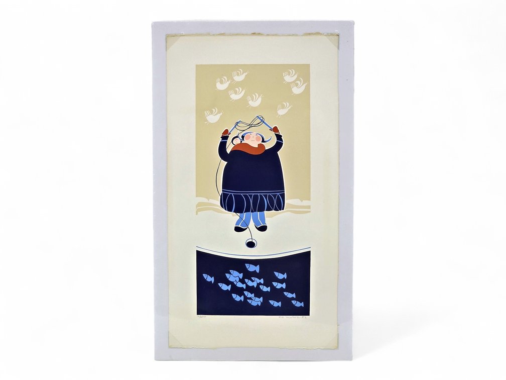 Rie Muñoz "Spring Ice Fishing" Print c.1982