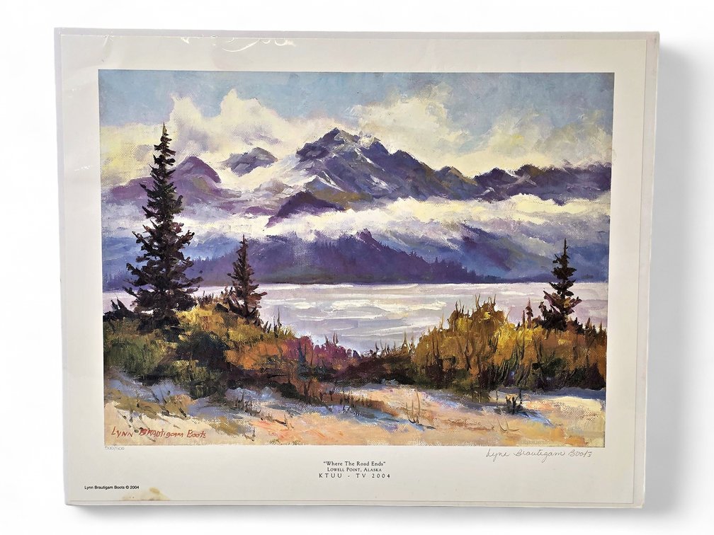 Lynn Brautigam Boots "Where the Road Ends" Print