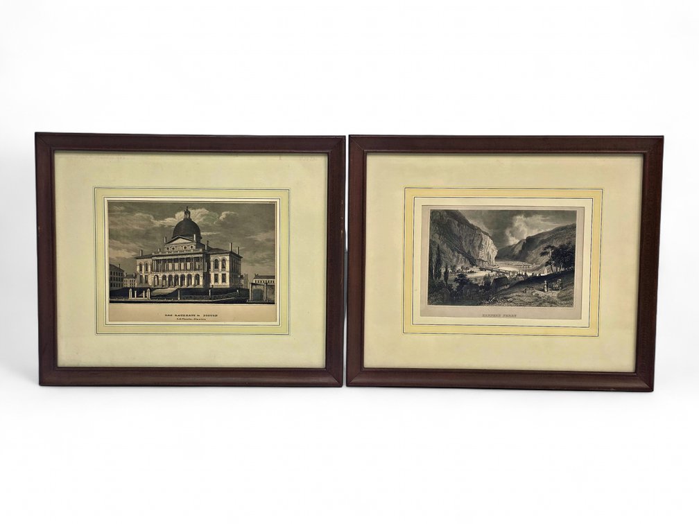 "Das Rathhaus in Boston i.d. Veren. Staaten" & "Harper's Ferry" Prints