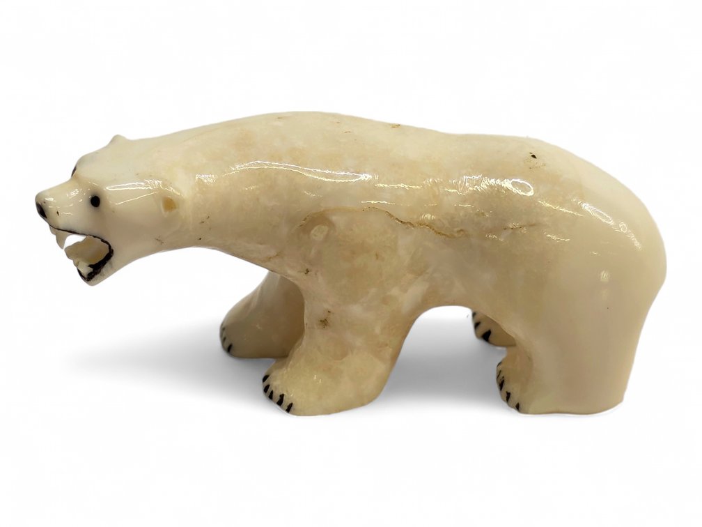 Ivory Polar Bear Figurine