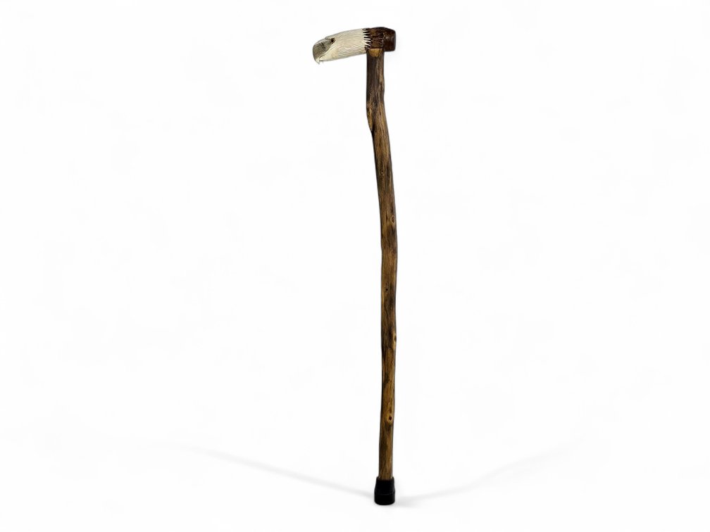 Walking Stick w/ Carved Antler Eagle Head Handle