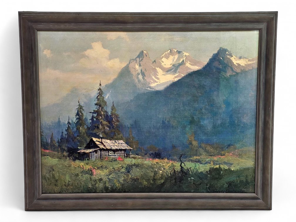 Sydney Laurence Mountains & Cabin Print