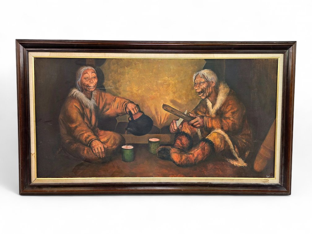 Azat Minnekaev Alaska Native Couple Original Painting
