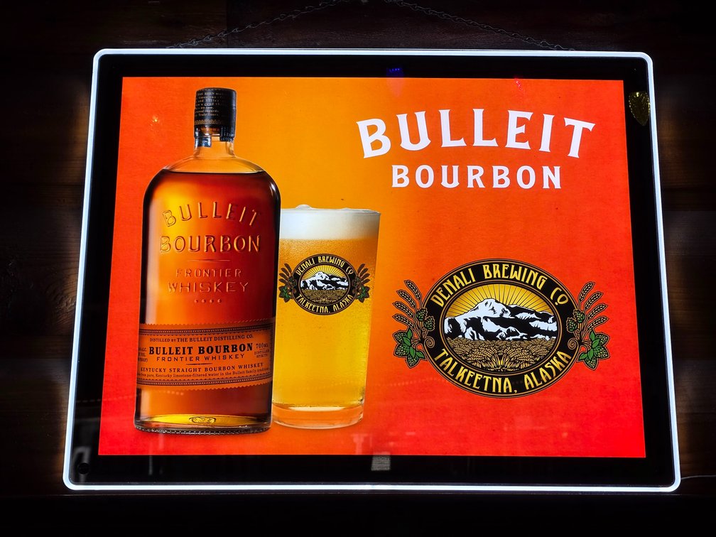 Bulleit Bourbon & Denali Brewing Co. Illuminated Sign