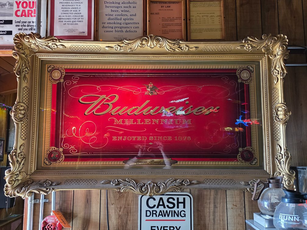 Budweiser Millennium Large Format Advertising Mirror