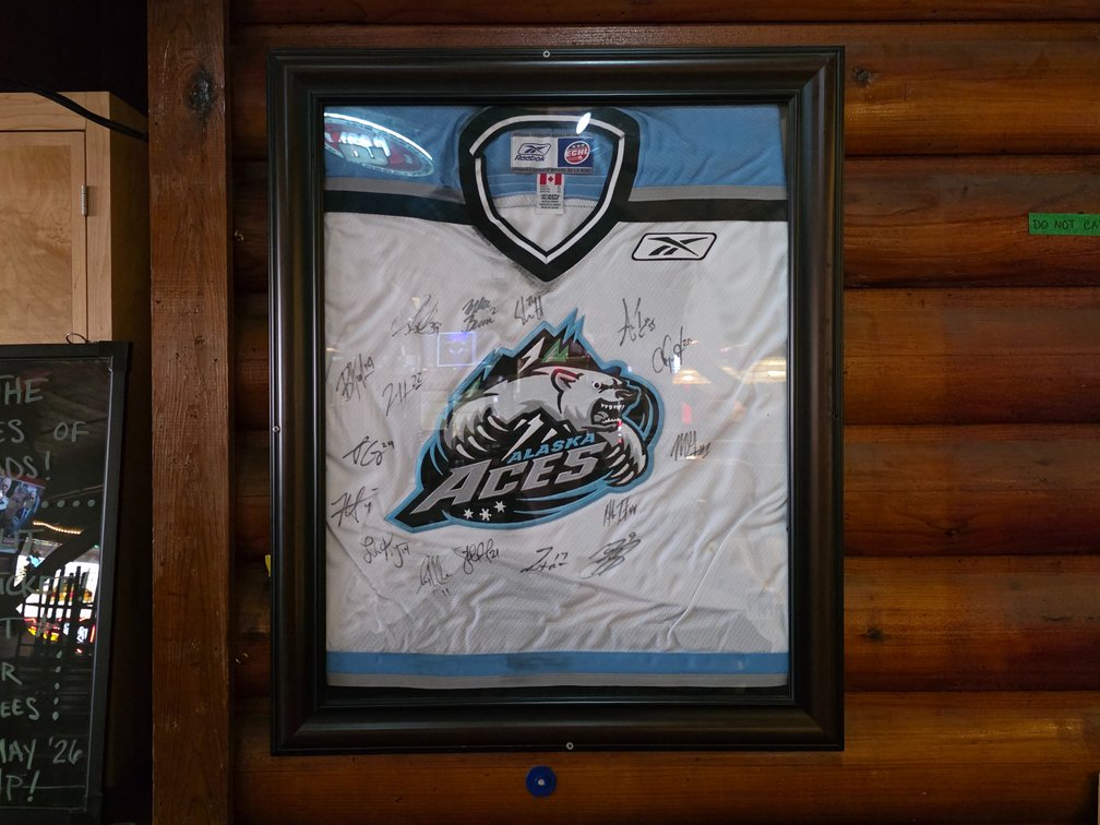 Signed & Framed Alaska Aces Hockey Jersey