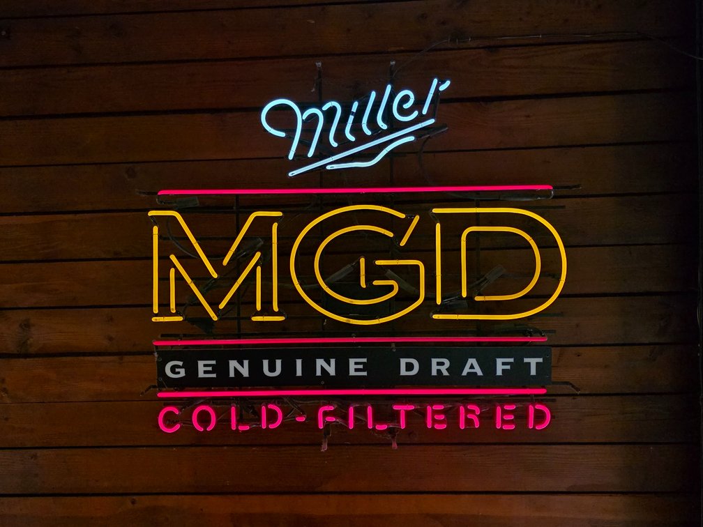 Miller MGD Cold-filtered Neon Advertising Sign